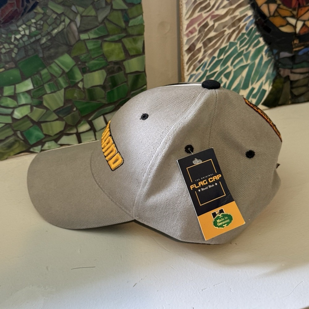 Germany Hat Deutschland Adjustable Baseball Cap Gray Flag Embroidered NWT - Picture 2 of 7